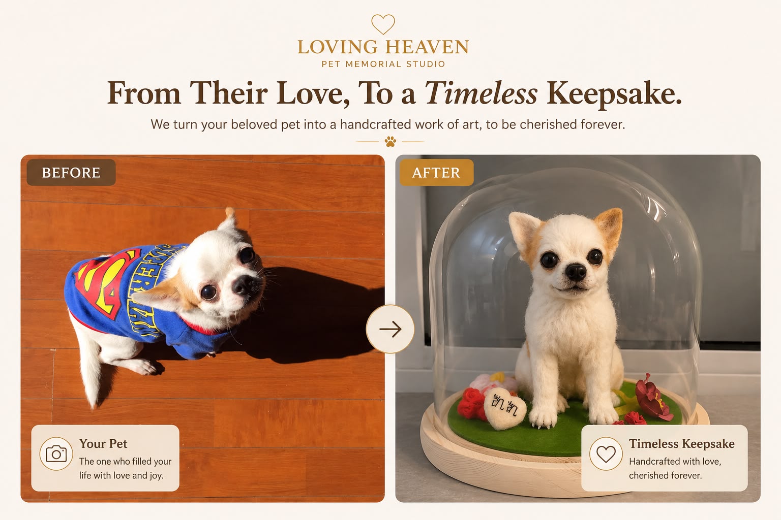 Pet memorial keepsake