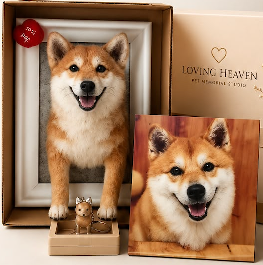 Portrait Memory Frame — Shiba Inu keepsake